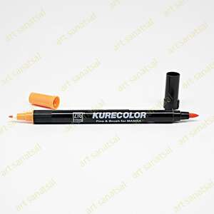 Zig Kurecolor Fine&Brush Manga Fırça Uçlu Marker CNKC-2200 Cadmium Orange - Zig