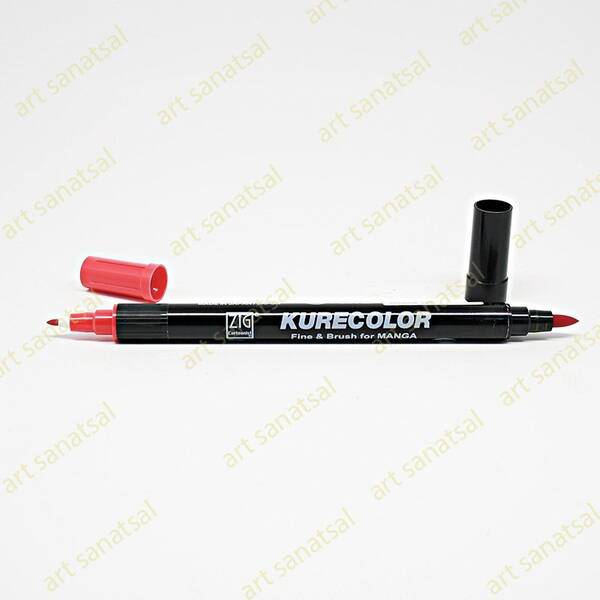 Zig Kurecolor Fine&Brush Manga Fırça Uçlu Marker CNKC-2200 Carmine Red - 1