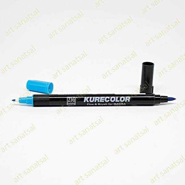 Zig Kurecolor Fine&Brush Manga Fırça Uçlu Marker CNKC-2200 Cobalt Blue - 1