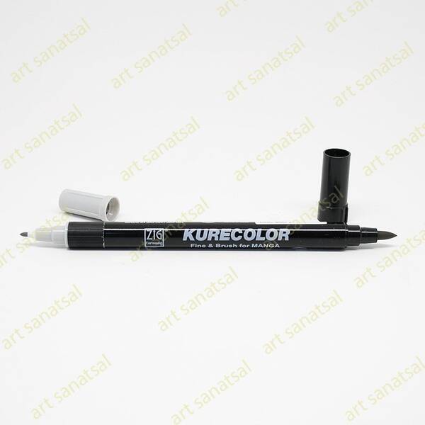 Zig Kurecolor Fine&Brush Manga Fırça Uçlu Marker CNKC-2200 Cool Gray 2 - 1