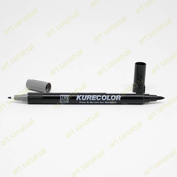 Zig Kurecolor Fine&Brush Manga Fırça Uçlu Marker CNKC-2200 Cool Gray 7 - 1