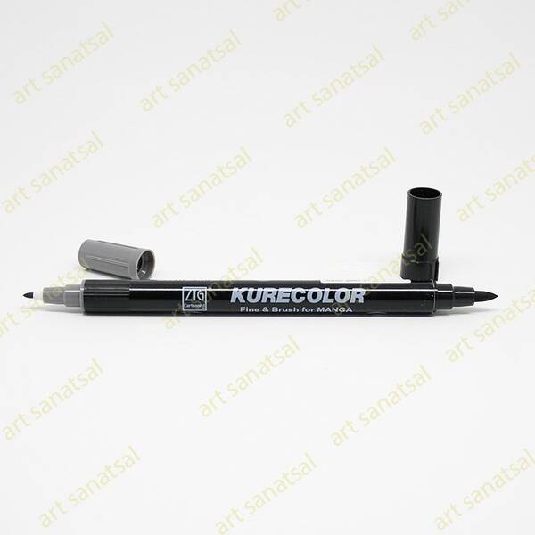 Zig Kurecolor Fine&Brush Manga Fırça Uçlu Marker CNKC-2200 Cool Gray 7