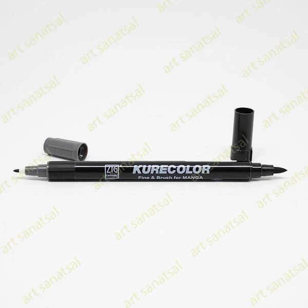 Zig Kurecolor Fine&Brush Manga Fırça Uçlu Marker CNKC-2200 Cool Gray 8 - 1