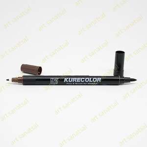 Zig Kurecolor Fine&Brush Manga Fırça Uçlu Marker CNKC-2200 Dark Brown - Zig
