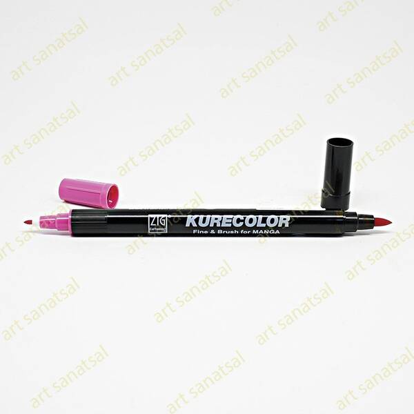 Zig Kurecolor Fine&Brush Manga Fırça Uçlu Marker CNKC-2200 Dark Pink - 1