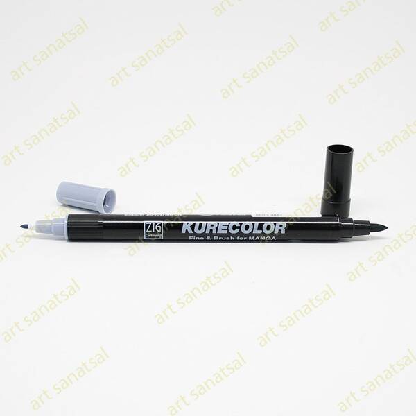 Zig Kurecolor Fine&Brush Manga Fırça Uçlu Marker CNKC-2200 Dawn Gray - 1
