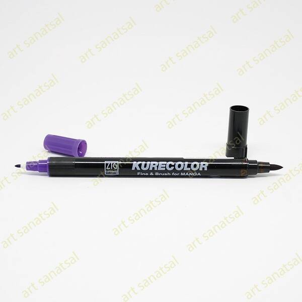 Zig Kurecolor Fine&Brush Manga Fırça Uçlu Marker CNKC-2200 Deep Violet - 1