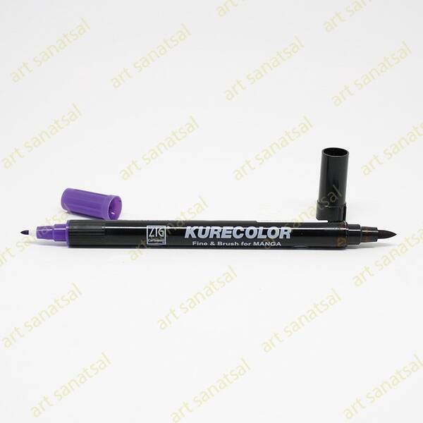 Zig Kurecolor Fine&Brush Manga Fırça Uçlu Marker CNKC-2200 Deep Violet - 1