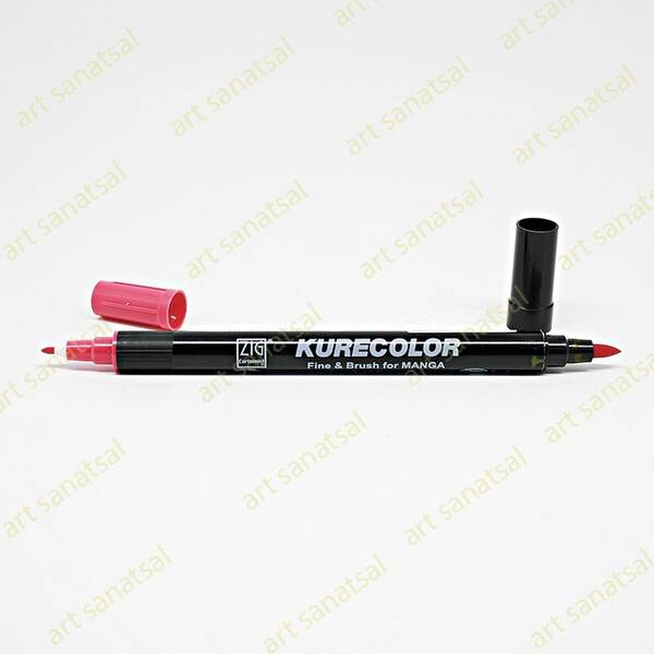 Zig Kurecolor Fine&Brush Manga Fırça Uçlu Marker CNKC-2200 Geranium Red - 1