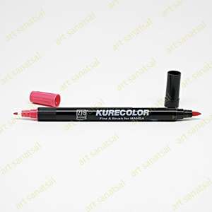 Zig Kurecolor Fine&Brush Manga Fırça Uçlu Marker CNKC-2200 Geranium Red - Zig