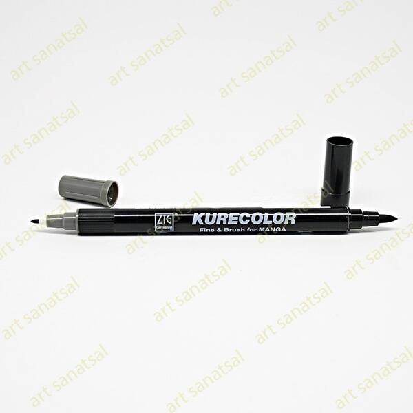 Zig Kurecolor Fine&Brush Manga Fırça Uçlu Marker CNKC-2200 Gray Brown - 1