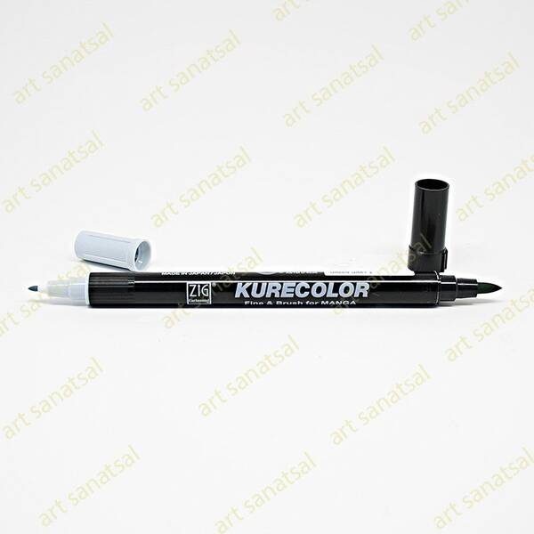 Zig Kurecolor Fine&Brush Manga Fırça Uçlu Marker CNKC-2200 Green Gray 2 - 1