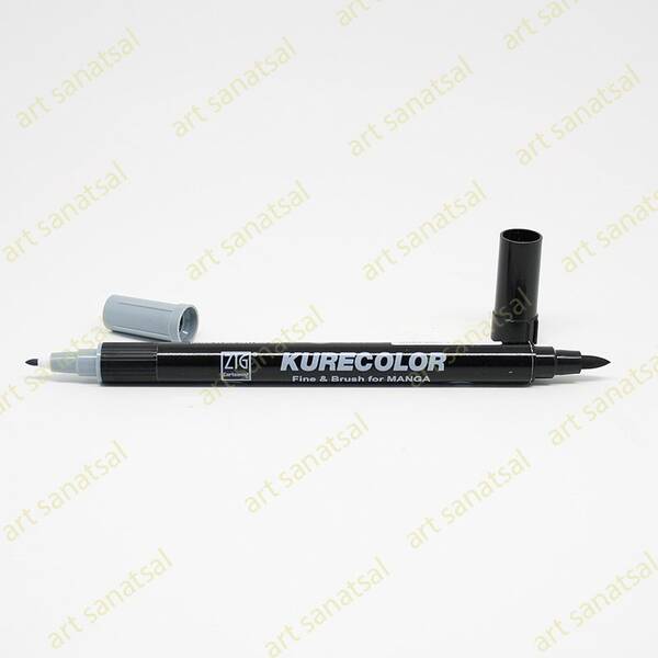 Zig Kurecolor Fine&Brush Manga Fırça Uçlu Marker CNKC-2200 Green Gray 3 - 1