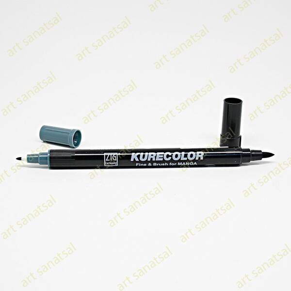 Zig Kurecolor Fine&Brush Manga Fırça Uçlu Marker CNKC-2200 Green Gray 4 - 1