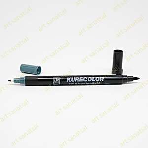 Zig Kurecolor Fine&Brush Manga Fırça Uçlu Marker CNKC-2200 Green Gray 4 - Zig