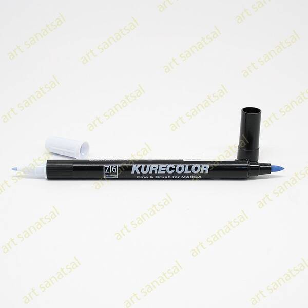 Zig Kurecolor Fine&Brush Manga Fırça Uçlu Marker CNKC-2200 Ice Blue - 1