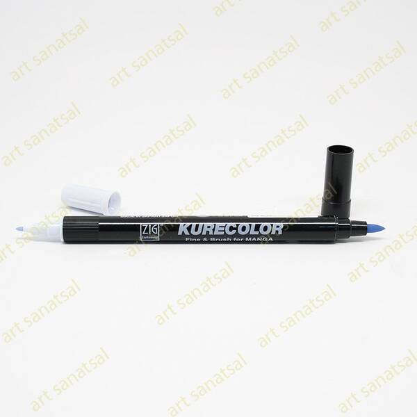 Zig Kurecolor Fine&Brush Manga Fırça Uçlu Marker CNKC-2200 Ice Blue