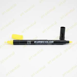 Zig Kurecolor Fine&Brush Manga Fırça Uçlu Marker CNKC-2200 Lemon Yellow - Zig
