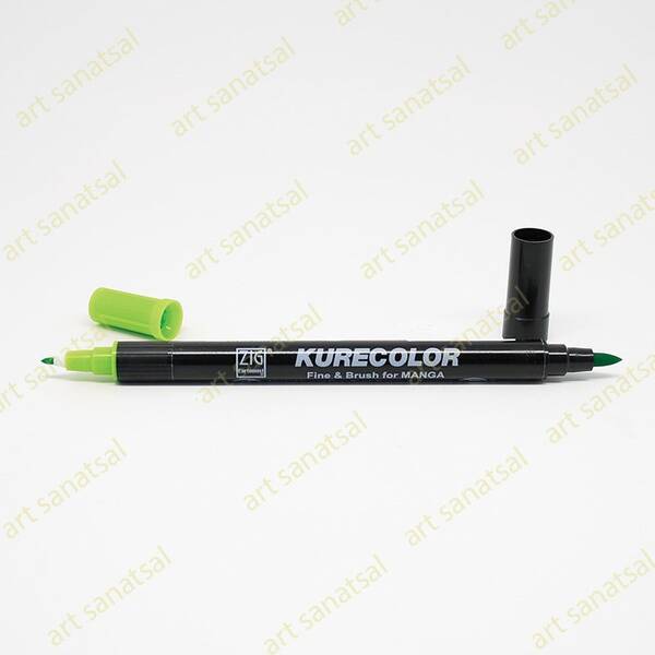 Zig Kurecolor Fine&Brush Manga Fırça Uçlu Marker CNKC-2200 Light Green - 1