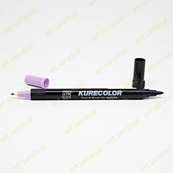 Zig Kurecolor Fine&Brush Manga Fırça Uçlu Marker CNKC-2200 Light Violet - 1