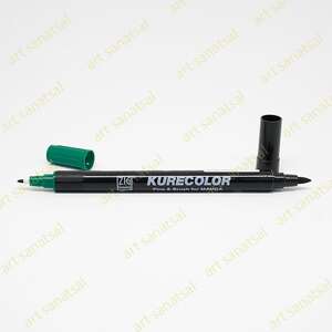 Zig Kurecolor Fine&Brush Manga Fırça Uçlu Marker CNKC-2200 Marine Green - Zig