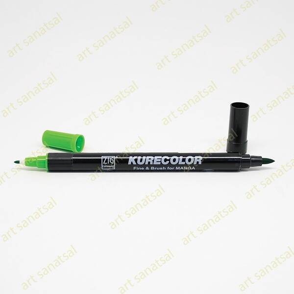 Zig Kurecolor Fine&Brush Manga Fırça Uçlu Marker CNKC-2200 May Green - 1