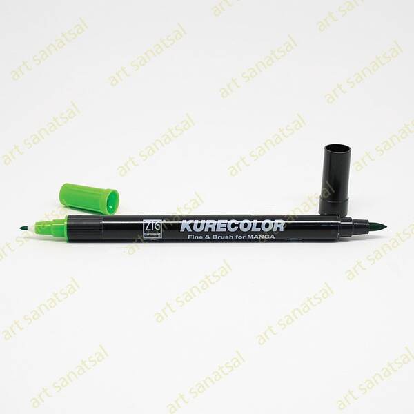 Zig Kurecolor Fine&Brush Manga Fırça Uçlu Marker CNKC-2200 May Green