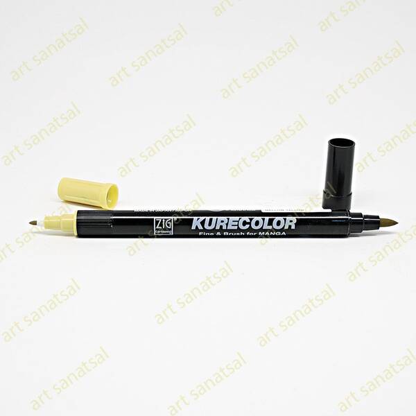 Zig Kurecolor Fine&Brush Manga Fırça Uçlu Marker CNKC-2200 Mellow Yellow - 1