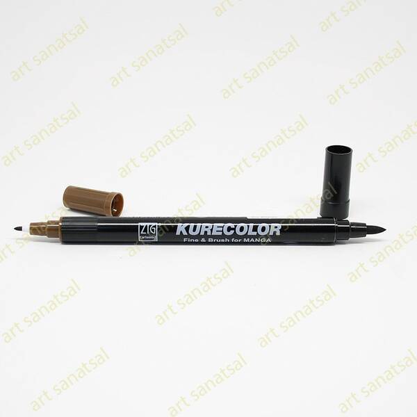 Zig Kurecolor Fine&Brush Manga Fırça Uçlu Marker CNKC-2200 Mid Brown