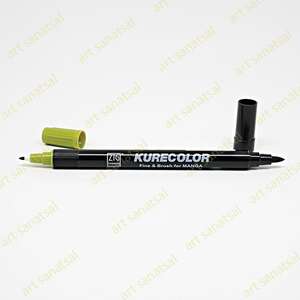 Zig - Zig Kurecolor Fine&Brush Manga Fırça Uçlu Marker CNKC-2200 Mid Green