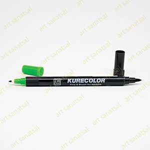 Zig Kurecolor Fine&Brush Manga Fırça Uçlu Marker CNKC-2200 Ocean Green - Zig
