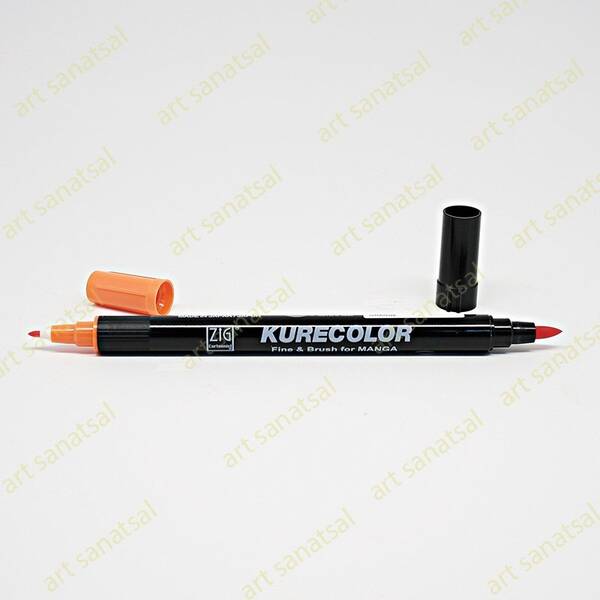 Zig Kurecolor Fine&Brush Manga Fırça Uçlu Marker CNKC-2200 Orange - 1