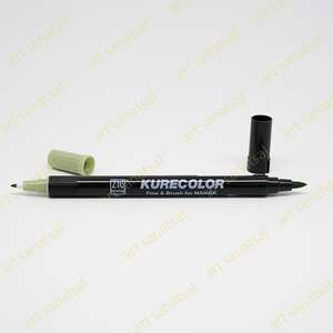 Zig Kurecolor Fine&Brush Manga Fırça Uçlu Marker CNKC-2200 Pale Dawn Gray - Zig
