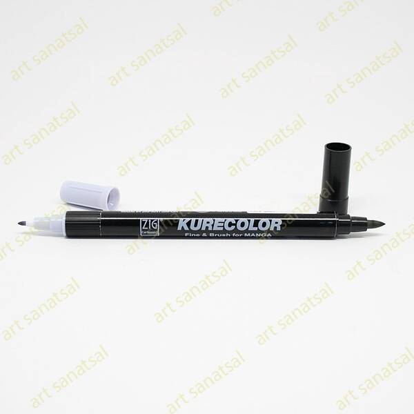 Zig Kurecolor Fine&Brush Manga Fırça Uçlu Marker CNKC-2200 Pale Gray - 1