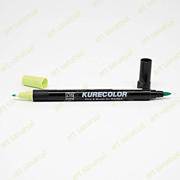 Zig Kurecolor Fine&Brush Manga Fırça Uçlu Marker CNKC-2200 Pale Green - 1