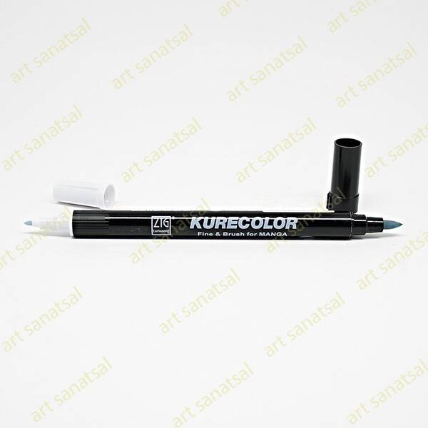 Zig Kurecolor Fine&Brush Manga Fırça Uçlu Marker CNKC-2200 Pale Iceberg Blue - 1