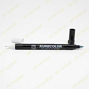 Zig Kurecolor Fine&Brush Manga Fırça Uçlu Marker CNKC-2200 Pale Iceberg Blue - Zig