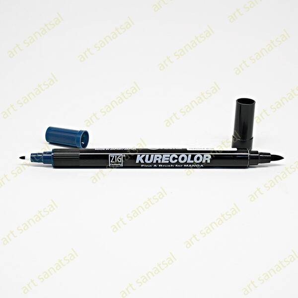 Zig Kurecolor Fine&Brush Manga Fırça Uçlu Marker CNKC-2200 Peacock Blue - 1