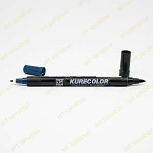 Zig Kurecolor Fine&Brush Manga Fırça Uçlu Marker CNKC-2200 Peacock Blue - Zig