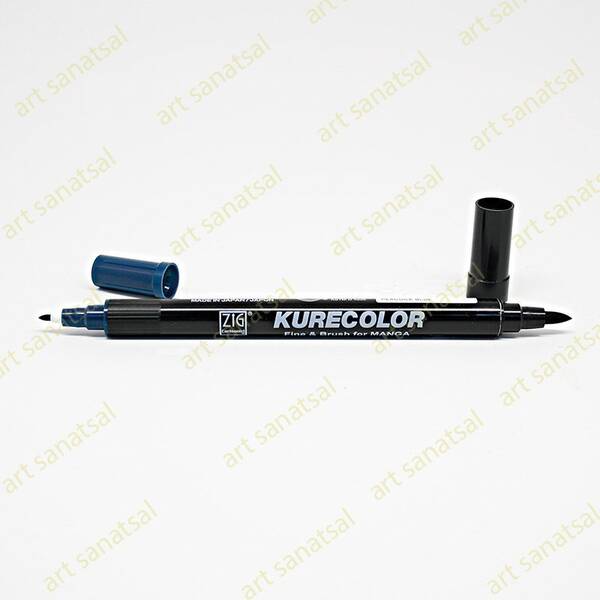 Zig Kurecolor Fine&Brush Manga Fırça Uçlu Marker CNKC-2200 Peacock Blue