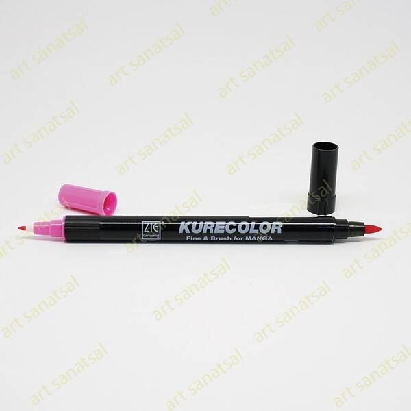 Zig Kurecolor Fine&Brush Manga Fırça Uçlu Marker CNKC-2200 Pink - 1