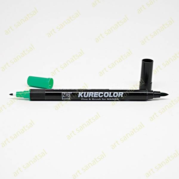 Zig Kurecolor Fine&Brush Manga Fırça Uçlu Marker CNKC-2200 Turkuaz Green - 1