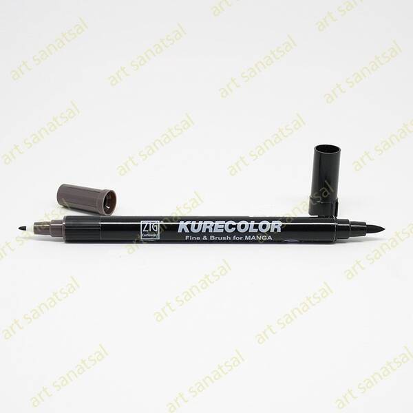 Zig Kurecolor Fine&Brush Manga Fırça Uçlu Marker CNKC-2200 Warm Gray 9 - 1