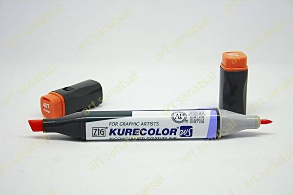 Zig Kurecolor Twin Alkol Bazlı Marker KC-3000 407 Orange - 1