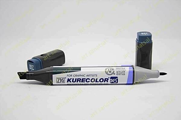 Zig Kurecolor Twin Alkol Bazlı Marker KC-3000 827 Blue Gray