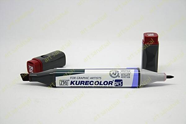 Zig Kurecolor Twin Alkol Bazlı Marker KC-3000 738 Burnt Sienna - 1