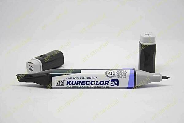 Zig Kurecolor Twin Alkol Bazlı Marker KC-3000 001 Cool Gray - 1