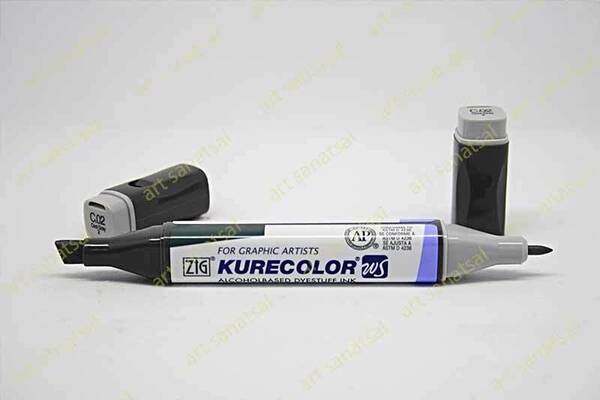 Zig Kurecolor Twin Alkol Bazlı Marker KC-3000 002 Cool Gray - 1