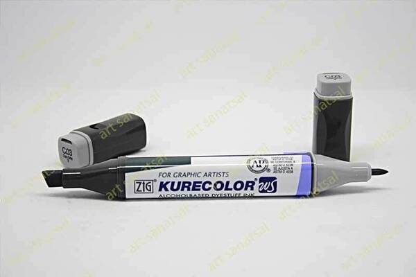 Zig Kurecolor Twin Alkol Bazlı Marker KC-3000 003 Cool Gray - 1