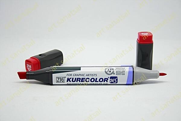 Zig Kurecolor Twin Alkol Bazlı Marker KC-3000 208 Carmine Red - 1